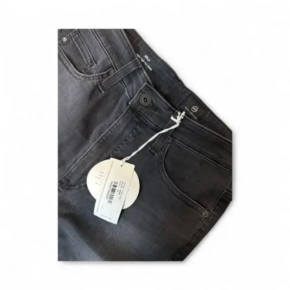 AG Adriano Goldschmied Mila Super High-Rise Skinny Jeans Washed Black Size 29 - Picture 6 of 8